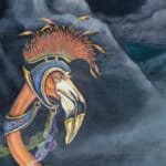 Strangers in a Strange Land, painted by renowned UK fantasy artist Ann Richmond, is a beautiful and enchanting piece of fantasy art featuring an aristocratic pug sitting regally in a howdah atop a flamboyant flamingo. Part of the Otherwurlde Collection—and created in collaboration with writer Gary Hyland—the piece transports viewers into a magical realm where armoured animals and evocative narratives come to life. Offered as affordable art with story, collectors can choose between the original artwork and an exclusive range of fine-art prints. Discover the enchantment at Otherwurlde.com.