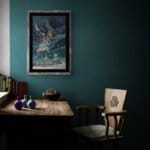 Strangers in a Strange Land, painted by renowned UK fantasy artist Ann Richmond, is a beautiful and enchanting piece of fantasy art featuring an aristocratic pug sitting regally in a howdah atop a flamboyant flamingo. Part of the Otherwurlde Collection—and created in collaboration with writer Gary Hyland—the piece transports viewers into a magical realm where armoured animals and evocative narratives come to life. Offered as affordable art with story, collectors can choose between the original artwork and an exclusive range of fine-art prints. Discover the enchantment at Otherwurlde.com.