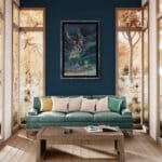 Strangers in a Strange Land, painted by renowned UK fantasy artist Ann Richmond, is a beautiful and enchanting piece of fantasy art featuring an aristocratic pug sitting regally in a howdah atop a flamboyant flamingo. Part of the Otherwurlde Collection—and created in collaboration with writer Gary Hyland—the piece transports viewers into a magical realm where armoured animals and evocative narratives come to life. Offered as affordable art with story, collectors can choose between the original artwork and an exclusive range of fine-art prints. Discover the enchantment at Otherwurlde.com.