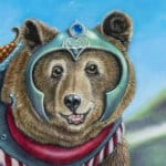 The Dreamcatchers, painted by renowned UK fantasy artist Ann Richmond, is a stunning and captivating piece of fantasy art featuring a grizzly bear and a hare as they deftly catch flying fish. Part of the Otherwurlde Collection—and created in collaboration with writer Gary Hyland—the piece transports viewers into a magical realm where armoured animals and evocative narratives come to life. Offered as affordable art with story, collectors can choose between the original artwork and an exclusive range of fine-art prints. Discover the enchantment at Otherwurlde.com.