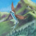 The Dreamcatchers, painted by renowned UK fantasy artist Ann Richmond, is a stunning and captivating piece of fantasy art featuring a grizzly bear and a hare as they deftly catch flying fish. Part of the Otherwurlde Collection—and created in collaboration with writer Gary Hyland—the piece transports viewers into a magical realm where armoured animals and evocative narratives come to life. Offered as affordable art with story, collectors can choose between the original artwork and an exclusive range of fine-art prints. Discover the enchantment at Otherwurlde.com.