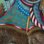 The Dreamcatchers, painted by renowned UK fantasy artist Ann Richmond, is a stunning and captivating piece of fantasy art featuring a grizzly bear and a hare as they deftly catch flying fish. Part of the Otherwurlde Collection—and created in collaboration with writer Gary Hyland—the piece transports viewers into a magical realm where armoured animals and evocative narratives come to life. Offered as affordable art with story, collectors can choose between the original artwork and an exclusive range of fine-art prints. Discover the enchantment at Otherwurlde.com.