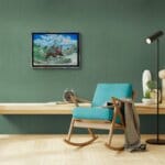 The Dreamcatchers, painted by renowned UK fantasy artist Ann Richmond, is a stunning and captivating piece of fantasy art featuring a grizzly bear and a hare as they deftly catch flying fish. Part of the Otherwurlde Collection—and created in collaboration with writer Gary Hyland—the piece transports viewers into a magical realm where armoured animals and evocative narratives come to life. Offered as affordable art with story, collectors can choose between the original artwork and an exclusive range of fine-art prints. Discover the enchantment at Otherwurlde.com.