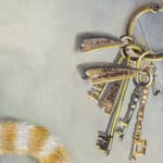 One Cool Cat..., painted by renowned UK fantasy artist Ann Richmond, is a stunning and captivating piece of fantasy art featuring a ginger cat surrounded by mischievous Harlequin mice as they attempt to steal the key to the cheese store. Part of the Otherwurlde Collection—and created in collaboration with writer Gary Hyland—the piece transports viewers into a magical realm where armoured animals and evocative narratives come to life. Offered as affordable art with story, collectors can choose between the original artwork and an exclusive range of fine-art prints. Discover the enchantment at Otherwurlde.com.