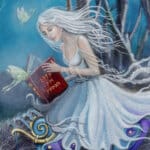 Lost in a Good Book, painted by renowned UK fantasy artist Ann Richmond, is a mysterious, ethereal artwork featuring a book-reading Dryad riding a loyal badger. Part of the Otherwurlde Collection—and created in collaboration with writer Gary Hyland—the piece transports viewers into a magical realm where armoured animals and evocative narratives come to life. Offered as affordable art with story, collectors can choose between the original artwork and an exclusive range of fine-art prints. Discover the enchantment at Otherwurlde.com.