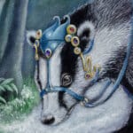 Lost in a Good Book, painted by renowned UK fantasy artist Ann Richmond, is a mysterious, ethereal artwork featuring a book-reading Dryad riding a loyal badger. Part of the Otherwurlde Collection—and created in collaboration with writer Gary Hyland—the piece transports viewers into a magical realm where armoured animals and evocative narratives come to life. Offered as affordable art with story, collectors can choose between the original artwork and an exclusive range of fine-art prints. Discover the enchantment at Otherwurlde.com.