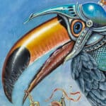 Keeper of the Keys, painted by renowned UK fantasy artist Ann Richmond, is a striking piece of fantasy art showcasing a proud Toucan and his Mouse companion. Part of the Otherwurlde Collection—and created in collaboration with writer Gary Hyland—the piece transports viewers into a magical realm where armoured animals and evocative narratives come to life. Offered as affordable art with story, collectors can choose between the original artwork and an exclusive range of fine-art prints. Discover the enchantment at Otherwurlde.com.