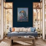 Keeper of the Keys, painted by renowned UK fantasy artist Ann Richmond, is a striking piece of fantasy art showcasing a proud Toucan and his Mouse companion. Part of the Otherwurlde Collection—and created in collaboration with writer Gary Hyland—the piece transports viewers into a magical realm where armoured animals and evocative narratives come to life. Offered as affordable art with story, collectors can choose between the original artwork and an exclusive range of fine-art prints. Discover the enchantment at Otherwurlde.com.