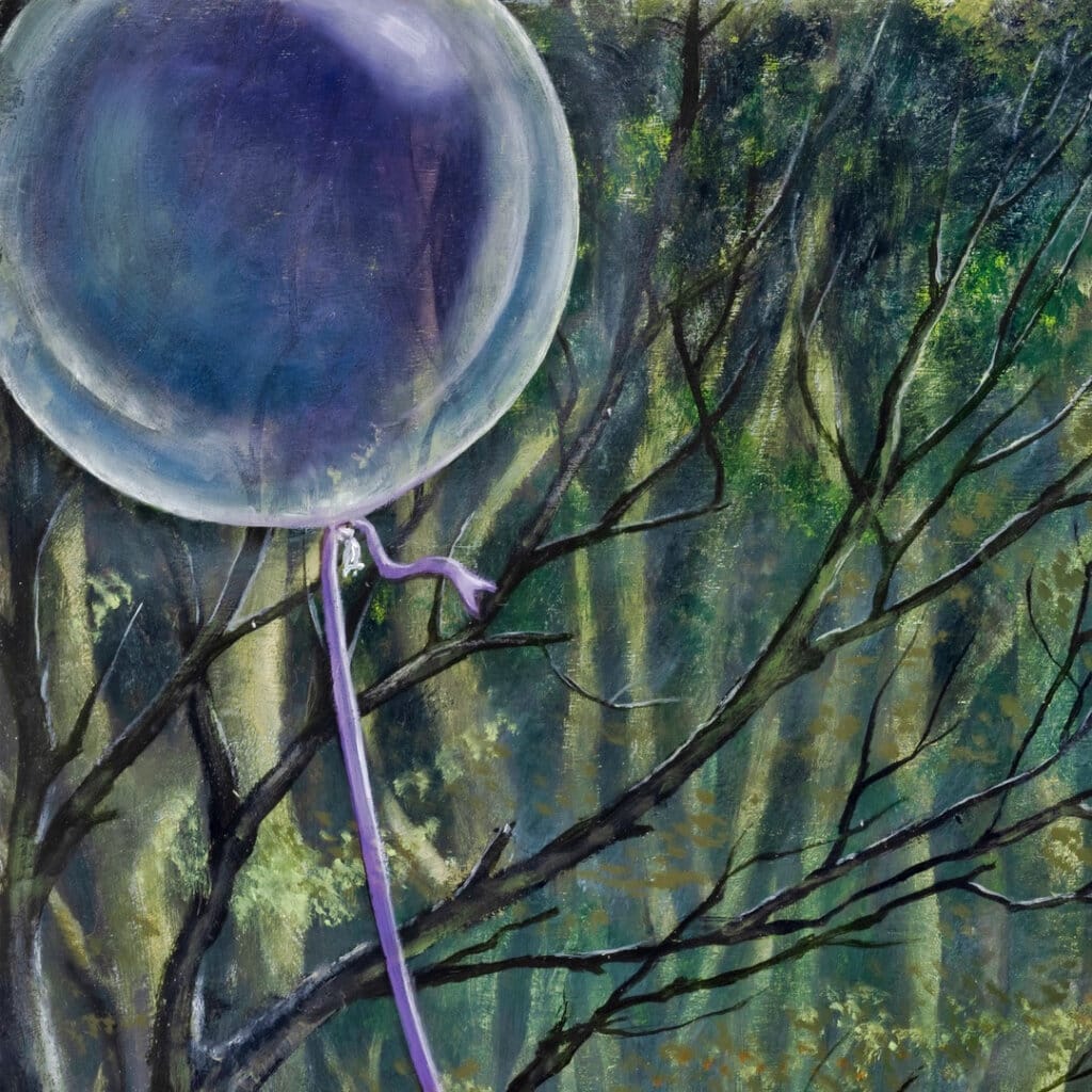 The One That Got Away... painted by renowned UK fantasy artist Ann Richmond, is a beautiful and enigmatic piece of fantasy art featuring an airborne sealion as she collects balloons in a magical forest... Part of the Otherwurlde Collection—and created in collaboration with writer Gary Hyland—the piece transports viewers into a magical realm where armoured animals and evocative narratives come to life. Offered as affordable art with story, collectors can choose between the original artwork and an exclusive range of fine-art prints. Discover the enchantment at Otherwurlde.com.