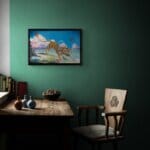 A Great Leap Forward, painted by renowned UK fantasy artist Ann Richmond, is an inspirational and wondrous piece of fantasy art featuring a tiger racing along the beach to keep a special kite aloft. Part of the Otherwurlde Collection—and created in collaboration with writer Gary Hyland—the piece transports viewers into a magical realm where armoured animals and evocative narratives come to life. Offered as affordable art with story, collectors can choose between the original artwork and an exclusive range of fine-art prints. Discover the enchantment at Otherwurlde.com.