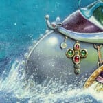 Paddle Steamer, painted by renowned UK fantasy artist Ann Richmond, is a striking piece of fantasy art showcasing a Mallard Duck & Toad as they cross a stormy channel. Part of the Otherwurlde Collection—and created in collaboration with writer Gary Hyland—the piece transports viewers into a magical realm where armoured animals and evocative narratives come to life. Offered as affordable art with story, collectors can choose between the original artwork and an exclusive range of fine-art prints. Discover the enchantment at Otherwurlde.com.