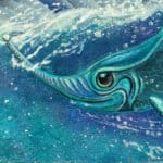 Paddle Steamer, painted by renowned UK fantasy artist Ann Richmond, is a striking piece of fantasy art showcasing a Mallard Duck & Toad as they cross a stormy channel. Part of the Otherwurlde Collection—and created in collaboration with writer Gary Hyland—the piece transports viewers into a magical realm where armoured animals and evocative narratives come to life. Offered as affordable art with story, collectors can choose between the original artwork and an exclusive range of fine-art prints. Discover the enchantment at Otherwurlde.com.