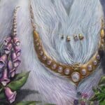 The Healer's Gift..., painted by renowned UK fantasy artist Ann Richmond, is a stunning and evocative piece of fantasy art featuring a mystical white deer stag and his squirrel shaman as they approach a wooded glade. Part of the Otherwurlde Collection—and created in collaboration with writer Gary Hyland—the piece transports viewers into a magical realm where armoured animals and evocative narratives come to life. Offered as affordable art with story, collectors can choose between the original artwork and an exclusive range of fine-art prints. Discover the enchantment at Otherwurlde.com.