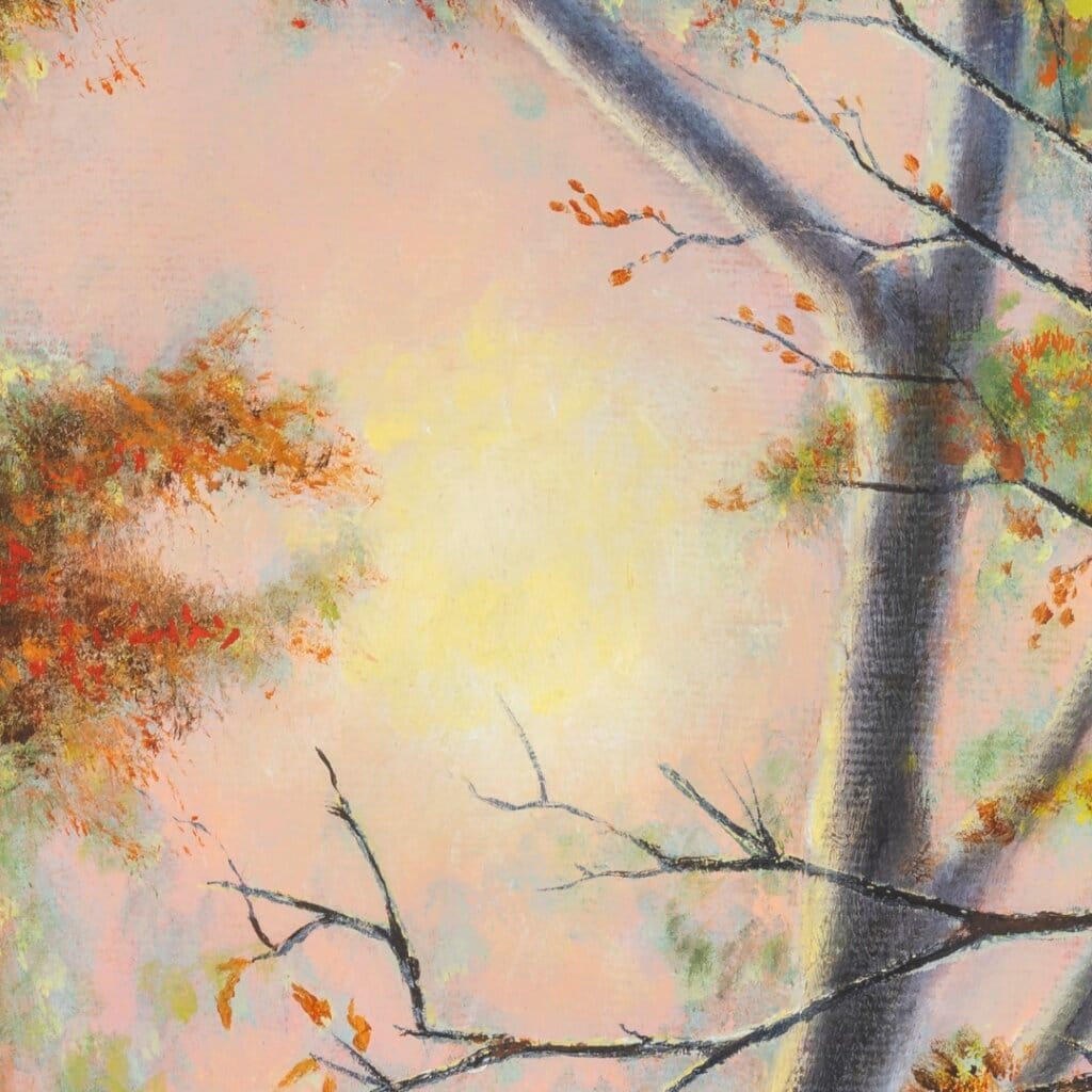 Pilgrim's Gather... painted by renowned UK fantasy artist Ann Richmond, is set in a rich, Autumnal woodland and introduces three companions on a journey of perseverance and spiritual awakening. Part of the Otherwurlde Collection, this artwork invites viewers into a fabled realm of armoured animals and hidden tales. Discover both the original work and fine-art prints of this enchanting piece at Otherwurlde.com.