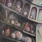 Ravensong… painted by UK fantasy artist Ann Richmond, presents a striking raven at rest within the scribing hall of the Otherwurlde. Usually intent on engraving guidance upon the legendary Pearls of Wisdom, here it pauses—head cocked, beak poised—as though weighing what the next rune should reveal. A golden shaft of light illuminates the shelves and urns around it, symbols of the knowledge entrusted to this enigmatic guardian. The painting reflects an old truth: a bird does not sing because it has an answer, but because it has a song. In this moment of stillness, the raven’s presence suggests that wisdom lies not in final answers, but in the ongoing song itself—the search, the patience, the story unfolding. Part of the Otherwurlde Collection—created in collaboration with writer Gary Hyland—Ravensong invites collectors into a world where armoured animals and hidden narratives converge. Available as the original artwork and in a limited range of fine-art prints. Discover more at Otherwurlde.com.