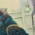 Ravensong… painted by UK fantasy artist Ann Richmond, presents a striking raven at rest within the scribing hall of the Otherwurlde. Usually intent on engraving guidance upon the legendary Pearls of Wisdom, here it pauses—head cocked, beak poised—as though weighing what the next rune should reveal. A golden shaft of light illuminates the shelves and urns around it, symbols of the knowledge entrusted to this enigmatic guardian. The painting reflects an old truth: a bird does not sing because it has an answer, but because it has a song. In this moment of stillness, the raven’s presence suggests that wisdom lies not in final answers, but in the ongoing song itself—the search, the patience, the story unfolding. Part of the Otherwurlde Collection—created in collaboration with writer Gary Hyland—Ravensong invites collectors into a world where armoured animals and hidden narratives converge. Available as the original artwork and in a limited range of fine-art prints. Discover more at Otherwurlde.com.