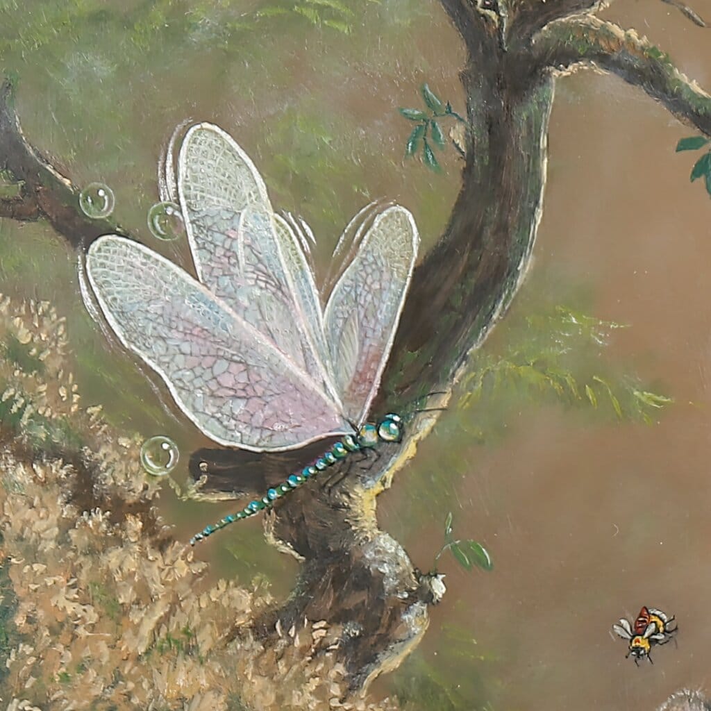 Prime Time... by Ann Richmond, follows a young fox as it encounters newly emerged dragonflies — a fleeting, magical moment that quietly explores time, transformation, and the idea that life is not measured by length, but by intensity. Part of the Otherwurlde Collection—created in collaboration with writer Gary Hyland—Ravensong invites collectors into a world where armoured animals and hidden narratives converge. Available as the original artwork and in a limited range of fine-art prints. Discover more at Otherwurlde.com.