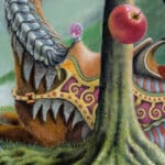 Harvest For the King, painted by renowned UK fantasy artist Ann Richmond, is a striking piece of fantasy art showcasing a regal Deer Stag, a Magpie and a magical apple tree. Part of the Otherwurlde Collection—and created in collaboration with writer Gary Hyland—the piece transports viewers into a magical realm where armoured animals and evocative narratives come to life. Offered as affordable art with story, collectors can choose between the original artwork and an exclusive range of fine-art prints. Discover the enchantment at Otherwurlde.com.