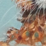 'Harey Landing!', features a little Wren, as it comes in for a landing on what looks to be a suitable perch... We're left wondering at the chaos that will soon ensue! 'Harey Landing!' is the third artwork in this collection by renowned UK wildlife artist Ann Richmond to feature a hare. The piece comes alive with vibrant brush strokes over a richly textured canvas, capturing the delicate interplay of nature in a moment of quiet wonder. Each piece in The Wylde Ones is rendered in Richmond’s fresh, energetic, and gestural new style—a deliberate departure from her works in The Otherwurlde Collection. The backgrounds are carefully matched to hues from a heritage palette we affectionately call “Barrow & Fall”; complementing these striking and distinctive portrayals of British wildlife. Discover the original works and fine-art prints at Otherwurlde.com.