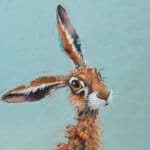 'Harey Landing!', features a little Wren, as it comes in for a landing on what looks to be a suitable perch... We're left wondering at the chaos that will soon ensue! 'Harey Landing!' is the third artwork in this collection by renowned UK wildlife artist Ann Richmond to feature a hare. The piece comes alive with vibrant brush strokes over a richly textured canvas, capturing the delicate interplay of nature in a moment of quiet wonder. Each piece in The Wylde Ones is rendered in Richmond’s fresh, energetic, and gestural new style—a deliberate departure from her works in The Otherwurlde Collection. The backgrounds are carefully matched to hues from a heritage palette we affectionately call “Barrow & Fall”; complementing these striking and distinctive portrayals of British wildlife. Discover the original works and fine-art prints at Otherwurlde.com.