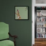 'Harebell...' features a vigilant Hare, who has suddenly heard the 'BUZZ!' of a bumblebee, but can't place the source: all he can see is the distinctive trumpet of a Morning Glory flower... Can YOU spot it? Painted by renowned UK wildlife artist Ann Richmond, the artwork comes alive with vibrant brush strokes over a richly textured canvas, capturing the delicate interplay of nature in a moment of quiet wonder. Each piece in The Wylde Ones is rendered in Richmond’s fresh, energetic, and gestural new style—a deliberate departure from her works in The Otherwurlde Collection. The backgrounds are carefully matched to hues from a heritage palette we affectionately call “Barrow & Fall”; complementing these striking and distinctive portrayals of British wildlife. Discover the original works and fine-art prints at Otherwurlde.com.