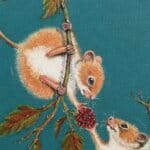'The Great Divide...' is a loose sequel to the earlier piece 'Three Thieves!'. Our trio of berry-snatching field mice have now reached the enticing berry that's been just out of reach to this point... Now comes the REALLY hard part: dividing up the spoils! Painted by renowned UK wildlife artist Ann Richmond, the artwork comes alive with vibrant brush strokes over a richly textured canvas, capturing the delicate interplay of nature in a moment of quiet wonder. Each piece in The Wylde Ones is rendered in Richmond’s fresh, energetic, and gestural new style—a deliberate departure from her works in The Otherwurlde Collection. The backgrounds are carefully matched to hues from a heritage palette we affectionately call “Barrow & Fall”; complementing these striking and distinctive portrayals of British wildlife. Discover the original works and fine-art prints at Otherwurlde.com.