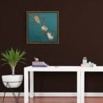 'The Great Divide...' is a loose sequel to the earlier piece 'Three Thieves!'. Our trio of berry-snatching field mice have now reached the enticing berry that's been just out of reach to this point... Now comes the REALLY hard part: dividing up the spoils! Painted by renowned UK wildlife artist Ann Richmond, the artwork comes alive with vibrant brush strokes over a richly textured canvas, capturing the delicate interplay of nature in a moment of quiet wonder. Each piece in The Wylde Ones is rendered in Richmond’s fresh, energetic, and gestural new style—a deliberate departure from her works in The Otherwurlde Collection. The backgrounds are carefully matched to hues from a heritage palette we affectionately call “Barrow & Fall”; complementing these striking and distinctive portrayals of British wildlife. Discover the original works and fine-art prints at Otherwurlde.com.