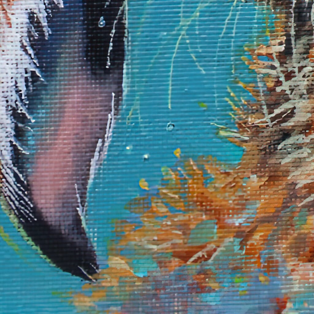 'Bad Hare Day…' is a whimsical study of a young hare sheltering beneath a leaf in a rainstorm — blissfully unaware that it’s dripping more water than it’s stopping. Raindrops splash and scatter across his fur in a scene full of humour, charm, and countryside mischief. A scene full of mischief, warmth, and woodland charm Painted by renowned UK wildlife artist Ann Richmond, the artwork comes alive with vibrant brush strokes over a richly textured canvas, capturing the delicate interplay of nature in a moment of quiet wonder. Each piece in The Wylde Ones is rendered in Richmond’s fresh, energetic, and gestural new style—a deliberate departure from her works in The Otherwurlde Collection. The backgrounds are carefully matched to hues from a heritage palette we affectionately call “Barrow & Fall”; complementing these striking and distinctive portrayals of British wildlife. Discover the original works and fine-art prints at Otherwurlde.com.