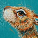 “Moongazing…” captures a quietly evocative moment as a hare stretches its neck, transfixed by the glow of a full moon. A pale moth drifts past its nose, unnoticed, as the hardy creature remains utterly absorbed in the mystery of the night sky. Painted by renowned UK wildlife artist Ann Richmond, the artwork comes alive with vibrant brush strokes over a richly textured canvas, capturing the delicate interplay of nature in a moment of quiet wonder. Each piece in The Wylde Ones is rendered in Richmond’s fresh, energetic, and gestural new style—a deliberate departure from her works in The Otherwurlde Collection. The backgrounds are carefully matched to hues from a heritage palette we affectionately call “Barrow & Fall”; complementing these striking and distinctive portrayals of British wildlife. Discover the original works and fine-art prints at Otherwurlde.com.