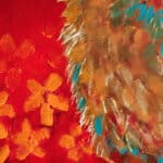 “Hare, Dryer…” presents a serene portrait of a hare at dawn, bathed in the soft warmth of a rising sun. Set against rich tones of red, yellow, and marigold, the hare rests calmly among oversized, abstracted flowers — a quietly radiant scene that speaks of warmth, stillness, and gentle renewal. Painted by renowned UK wildlife artist Ann Richmond, the artwork comes alive with vibrant brush strokes over a richly textured canvas, capturing the delicate interplay of nature in a moment of quiet wonder. Each piece in The Wylde Ones is rendered in Richmond’s fresh, energetic, and gestural new style—a deliberate departure from her works in The Otherwurlde Collection. The backgrounds are carefully matched to hues from a heritage palette we affectionately call “Barrow & Fall”; complementing these striking and distinctive portrayals of British wildlife. Discover the original works and fine-art prints at Otherwurlde.com.