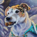 The Quiet Between Worlds, painted by UK fantasy artist Ann Richmond, is a contemplative work depicting two loyal hounds, Teasel and Bracken, alongside a bear, wolf and white raven, all drawn into a moment of rare stillness within the Otherwurlde. Part of the Otherwurlde Collection—and created in collaboration with writer Gary Hyland—this private commission explores themes of pause, presence, and the unseen forces that shape the realm. A one-of-a-kind original, this piece will not be reproduced. Discover more at Otherwurlde.com.