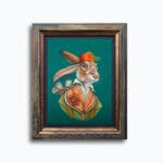 Surveyor of Elsewhere, painted by renowned UK fantasy artist Ann Richmond, is an enigmatic piece of fantasy art featuring a very special hare: a surveyor & map-maker possessed of both special ability and a snappy sense of style. Part of the Otherwurlde Collection—and created in collaboration with writer Gary Hyland—the piece transports viewers into a magical realm where armoured animals and evocative narratives come to life. Offered as affordable art with story, collectors can choose between the original artwork and an exclusive range of fine-art prints. Discover the enchantment at Otherwurlde.com.