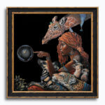 “Enlightenment II” revisits a beloved Otherwurlde scene through an African lens. A young Dryad holds out her hand to receive the wisdom of a bee, watched by creatures familiar from the African bush. Her pose precisely echoes that of the original painting, while the glowing bubble — and the tiny African bee within — becomes the enduring link between the two works: different worlds, united by the same quiet moment of wonder. Discover original paintings and collectable Fine-Art prints of “Enlightenment II” and other works from the collection, in a range of sizes at Otherwurlde.com.
